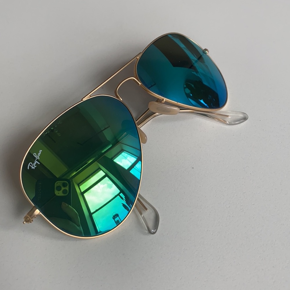 Ray Ban 58mm aviator flash sunglasses - Picture 5 of 9